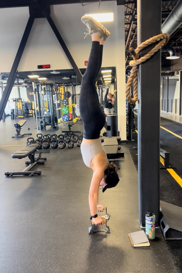 Handstanding in the gym