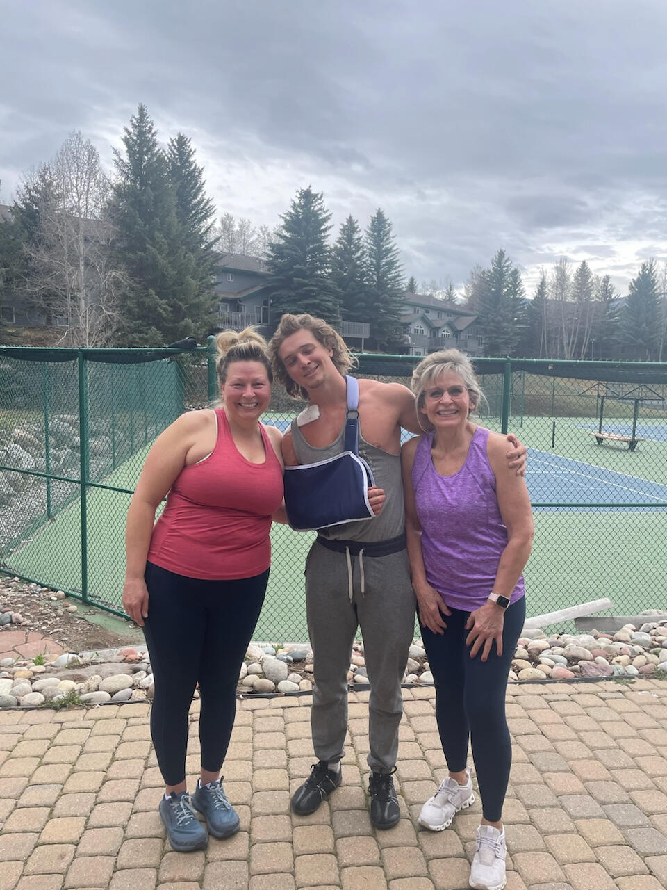 Two women with their personal trainer